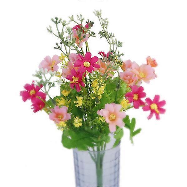 Künstlicher Cineraria-blumenstrauß Für Zuhause / Büro / Partydekoration (rosa + Rosa)-33.00x14.00x14.00cm