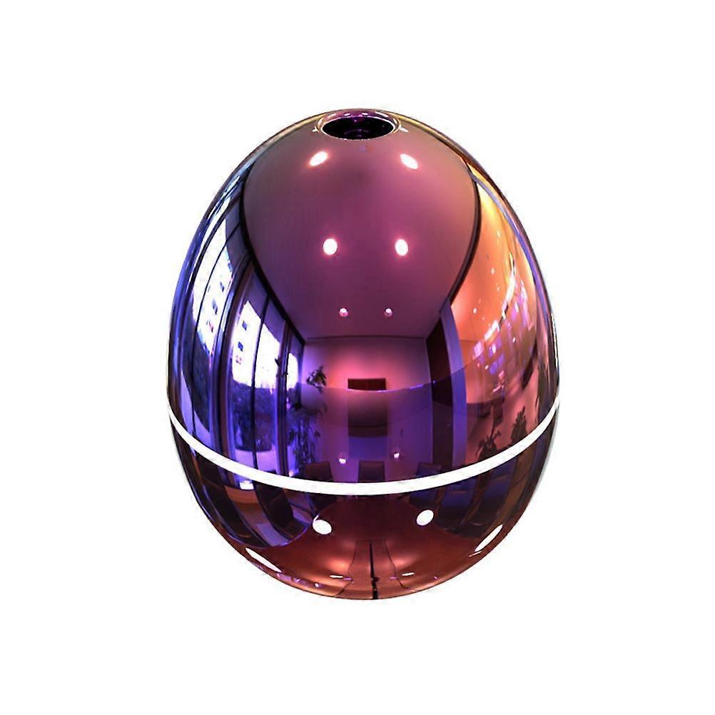 50 Ml Aroma-luftbefeuchter Mit Ätherischen Ölen, Mini-luftreiniger In Eiform Mit Spiegel, Kristall-kühlblüten-zerstäuber, Usb-anschluss Für Auto, Schlafzimmer, Wohnzimmer (rosa)-6.00x6.00x8.00cm