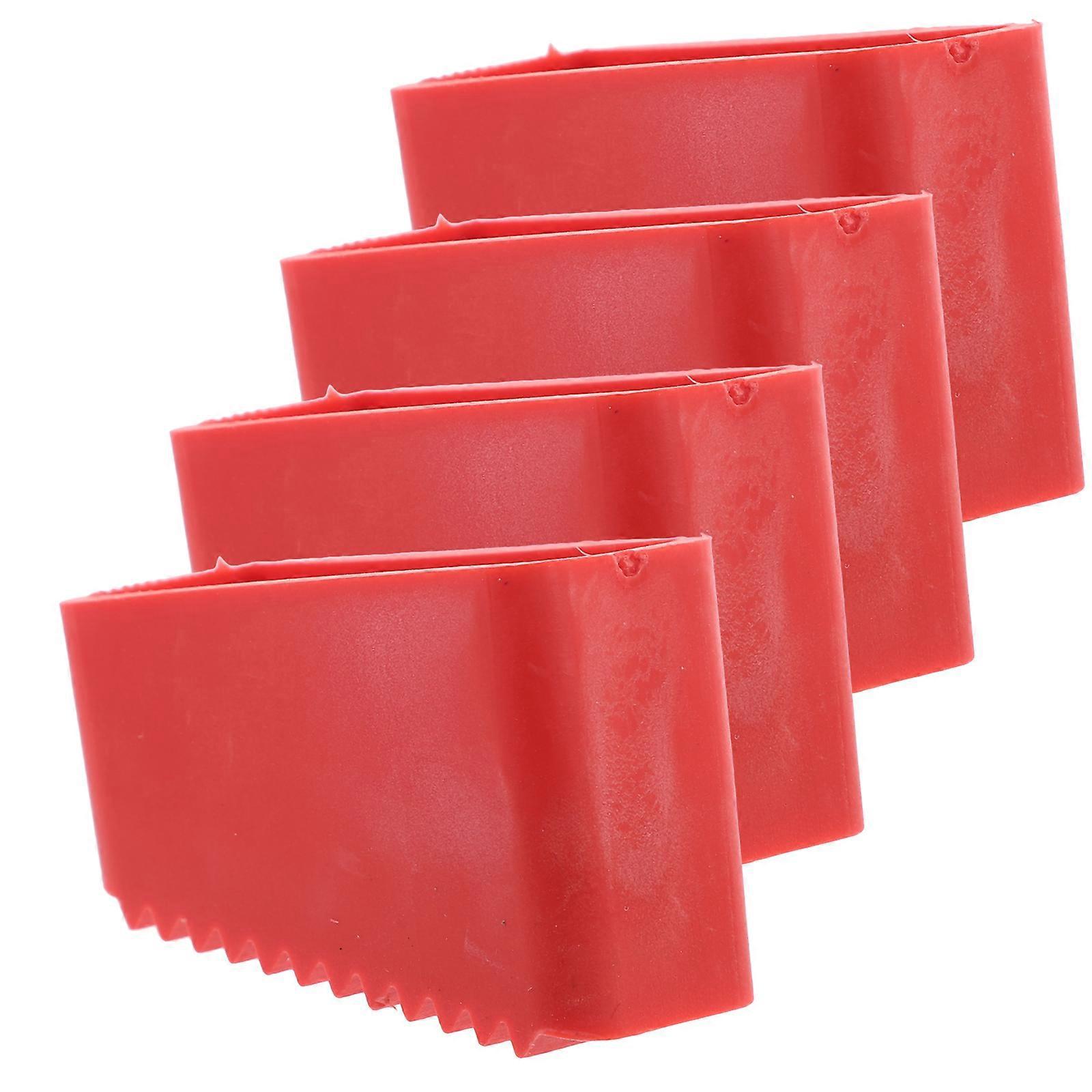 4 Stück Rutschfeste Leitergleitern, Leiterfußgleiter, Leiterfußschutzkappen-5.50x3.80x2.50cm-rosy