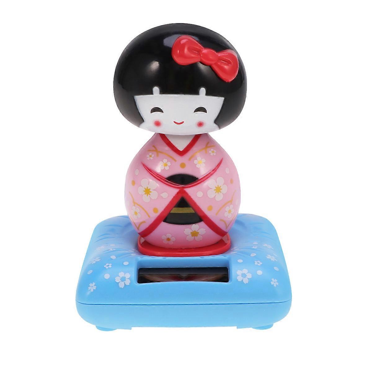 Rosa, Kreative Kimono-puppe Als Auto-ornament, Solarbetrieben, Nickende Japanische Maiko-puppe, Geschenk Für Zuhause Und Schreibtisch.-117cm-pink