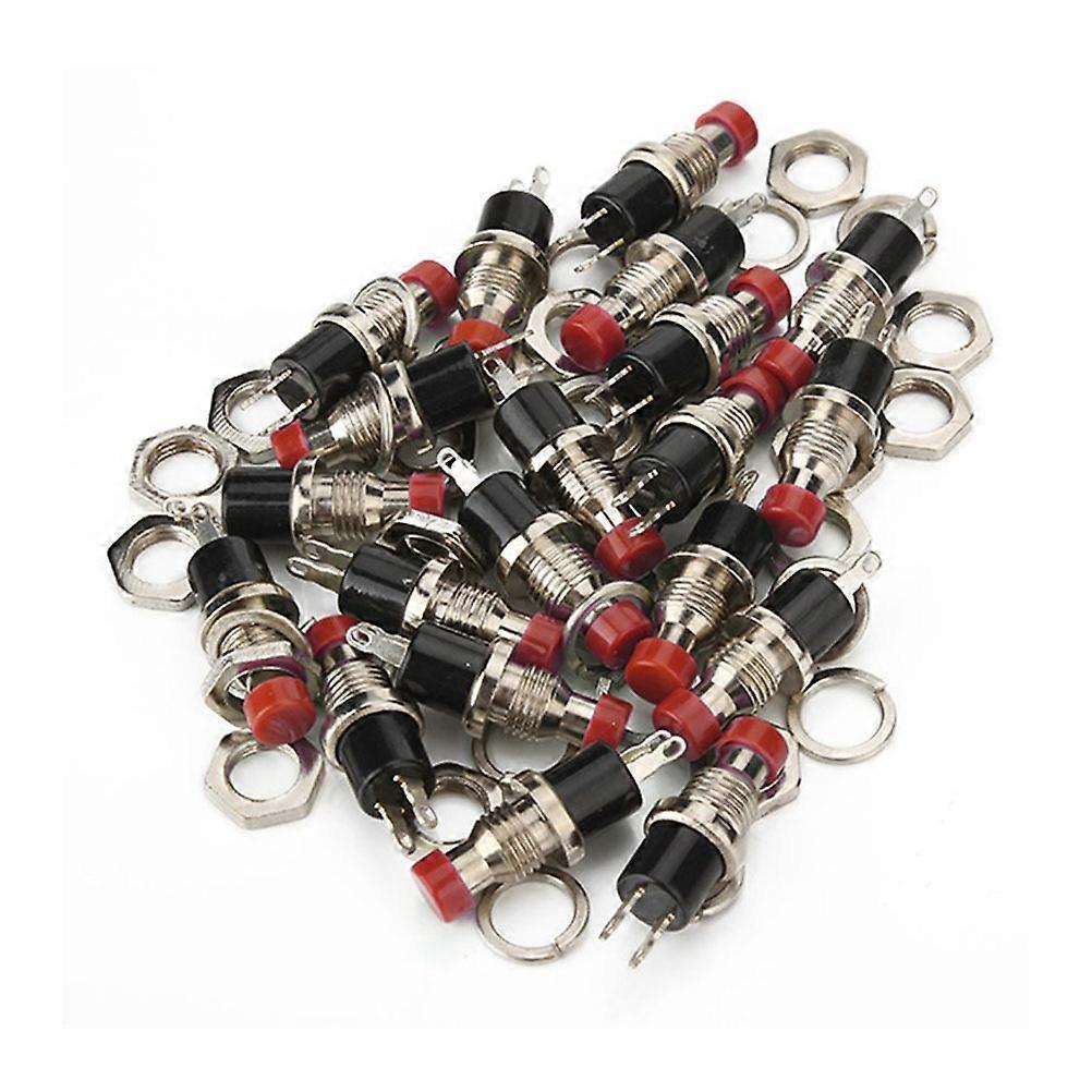20 Stück Ac 125v 7mm Mini-momentan-ein/aus-drucktaster-mikroschalter (rot)-red