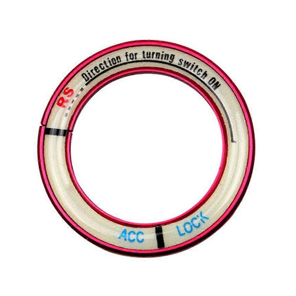 Autoschlüssellochaufkleber, Leuchtender Zündschalterabdeckungsring-aufkleber Für Focus (rot)-5.10x5.10x0.40cm-red