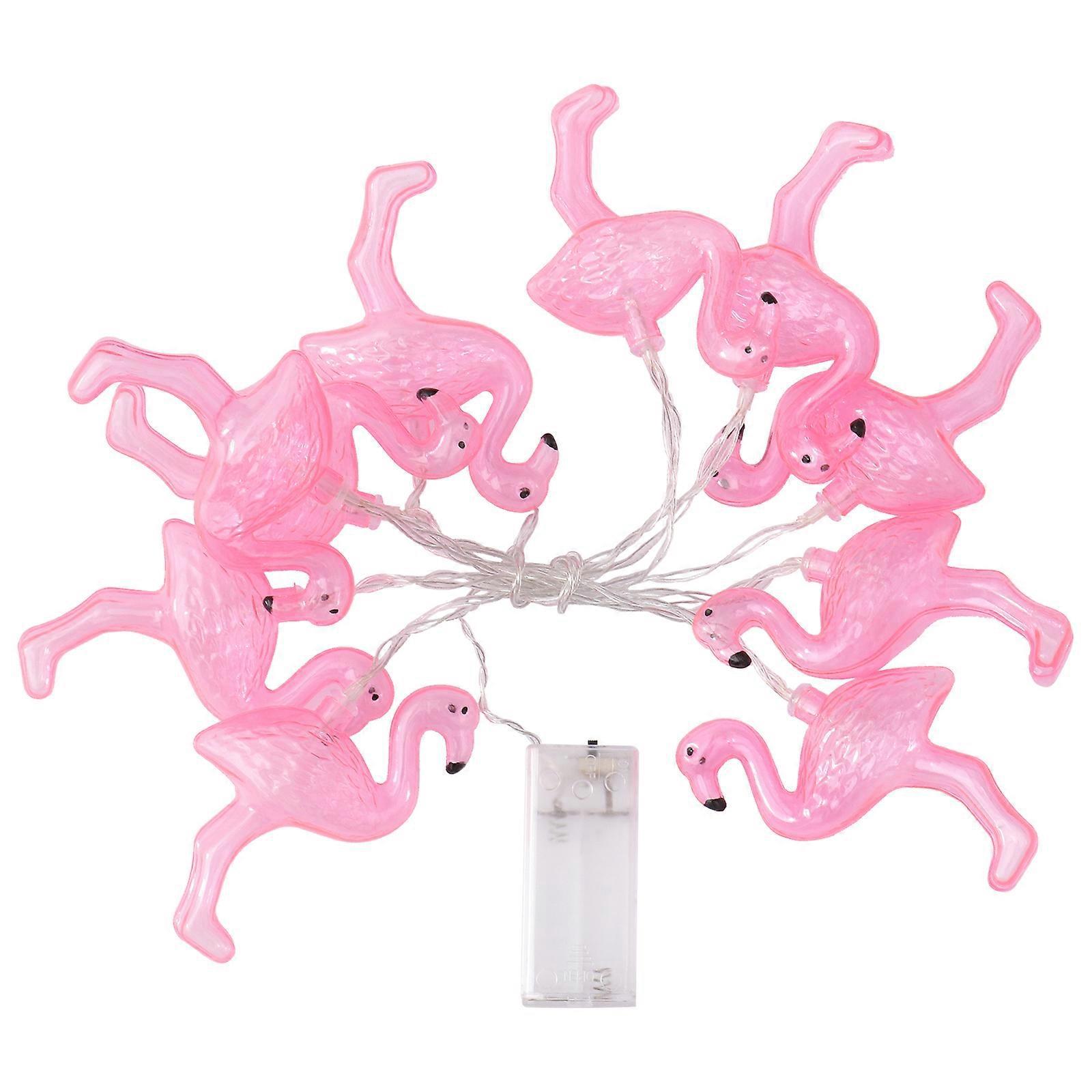1,5 M Lange Lichterkette Mit Flamingo-glühbirnen Für Garten, Hochzeit, Party, Außendekoration Und Weihnachtsdekoration (rot)-pink