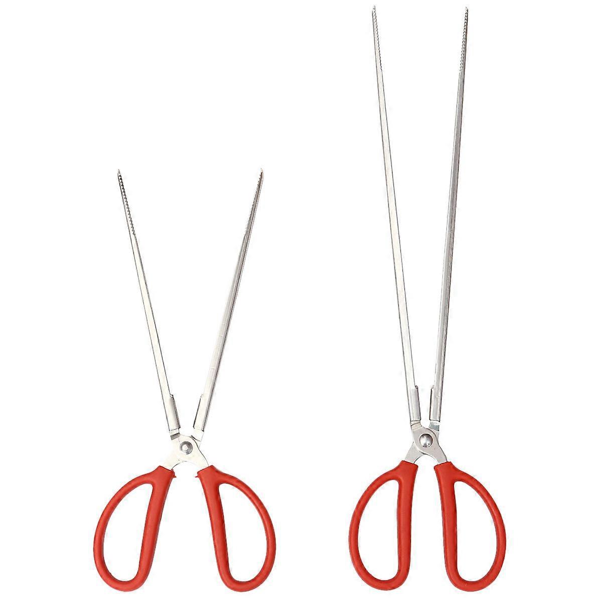 Stück Aal-, Krabben-, Schlamm- Und Fischzangen, Lange Müllclips, Auffangwerkzeuge Für Den Außenbereich - Gerade (rot)-53x11x1cm-red