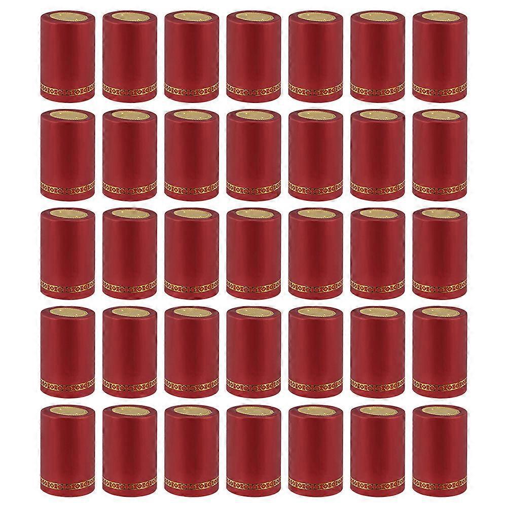 200 Stück 32 Mm Rotweinflaschen-verschlusskappen, Wärmeschrumpfend-5.00x3.20x3.00cm-red