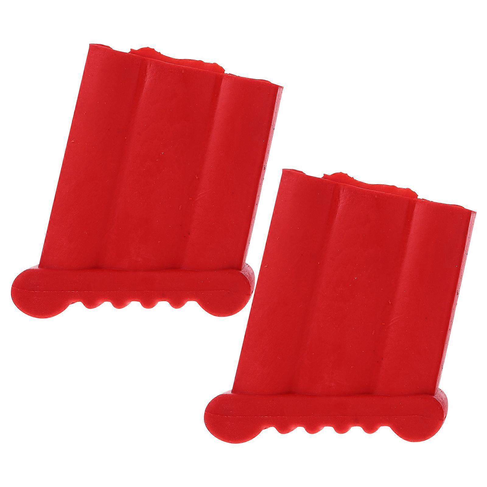 Stück Leiterfüße-pads, Leiterfüße-abdeckungen, Rutschfeste Pads, Schutzpads (rot)-8.00x7.00x3.70cm-red