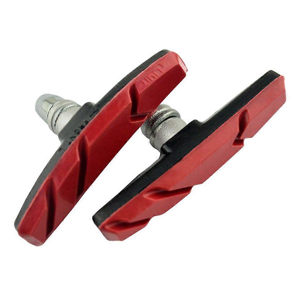 1 Paar Mountainbike-v-bremsbeläge, Bremsbacken, Bremsklötze, Fahrradzubehör Für Mtb-v-bremssystem (rot)-red