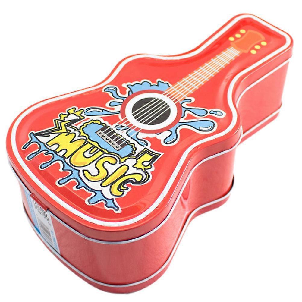 Stück Gitarrenförmiges Sparschwein Aus Metall, Spardose, Zufällige Ausführung (rot/schwarz)-23x7.8x12cm-black