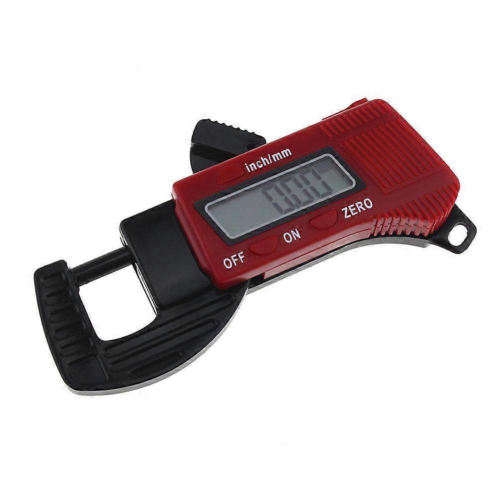 0,5" Mini Tragbarer Digitaler Dickenmessschieber Mikrometer Dickenmessgerät Messwerkzeug (rot)-10.00x3.50x2.00cm-red