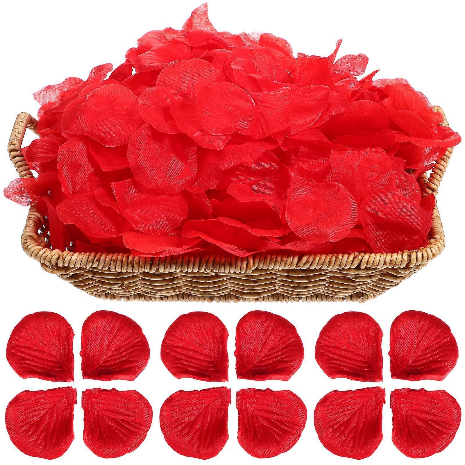 2000 Künstliche Rosenblätter, Rote Rosenblätter, Romantische Deko Für Valentinstag Und Jahrestag-4.20x4.00x0.10cm