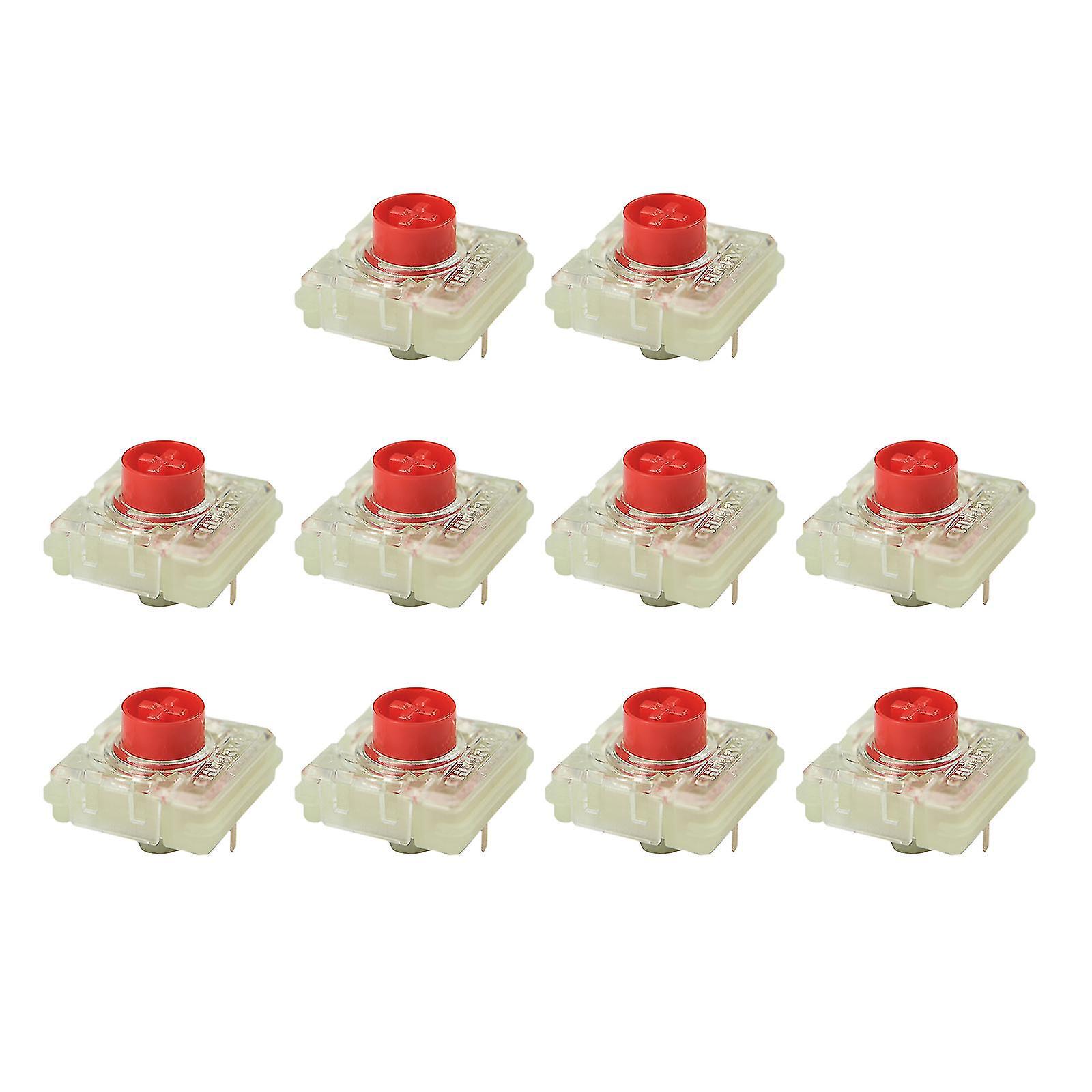 10 Stück Flache Rgb-rote Cherry Mx-tastenschalter Für Lp-tastaturen, Dünner Für Diy-tastaturen