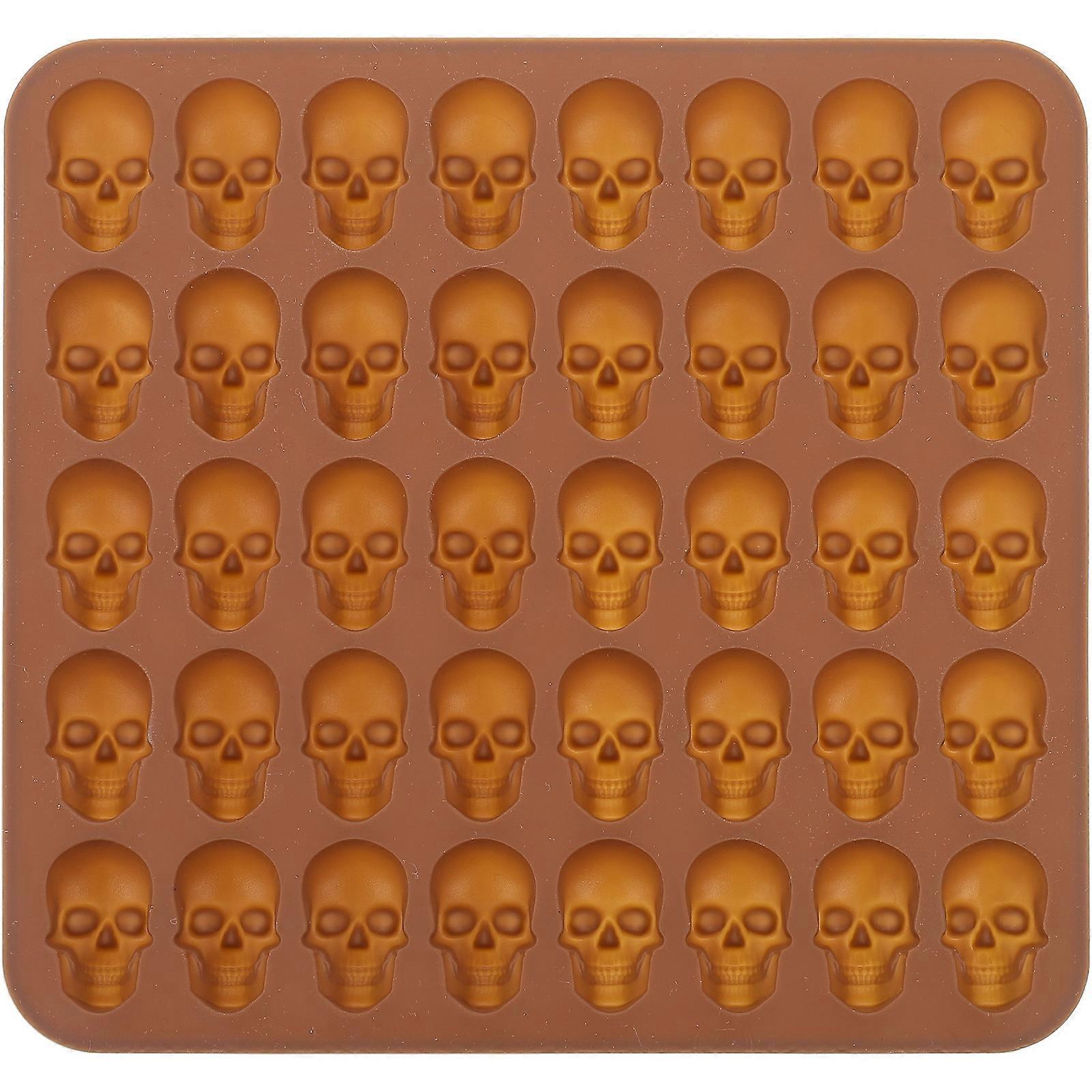 Halloween-kuchenform, Keksform, Silikonform, Halloween-muffinform, Backform-16.80x15.90x1.00cm-chocolate