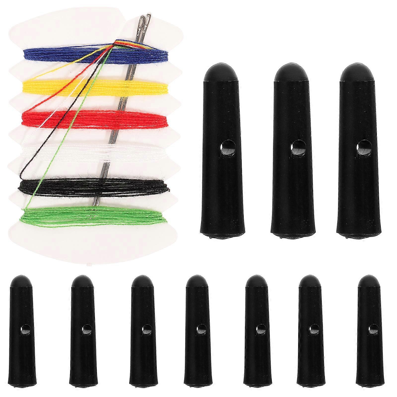 10 Stück Metall-schirmfederperlen, Schirmbeinabdeckungen, Ersatz-schirmfederperlen Für Faltschirme-2.5x0.5cm-black