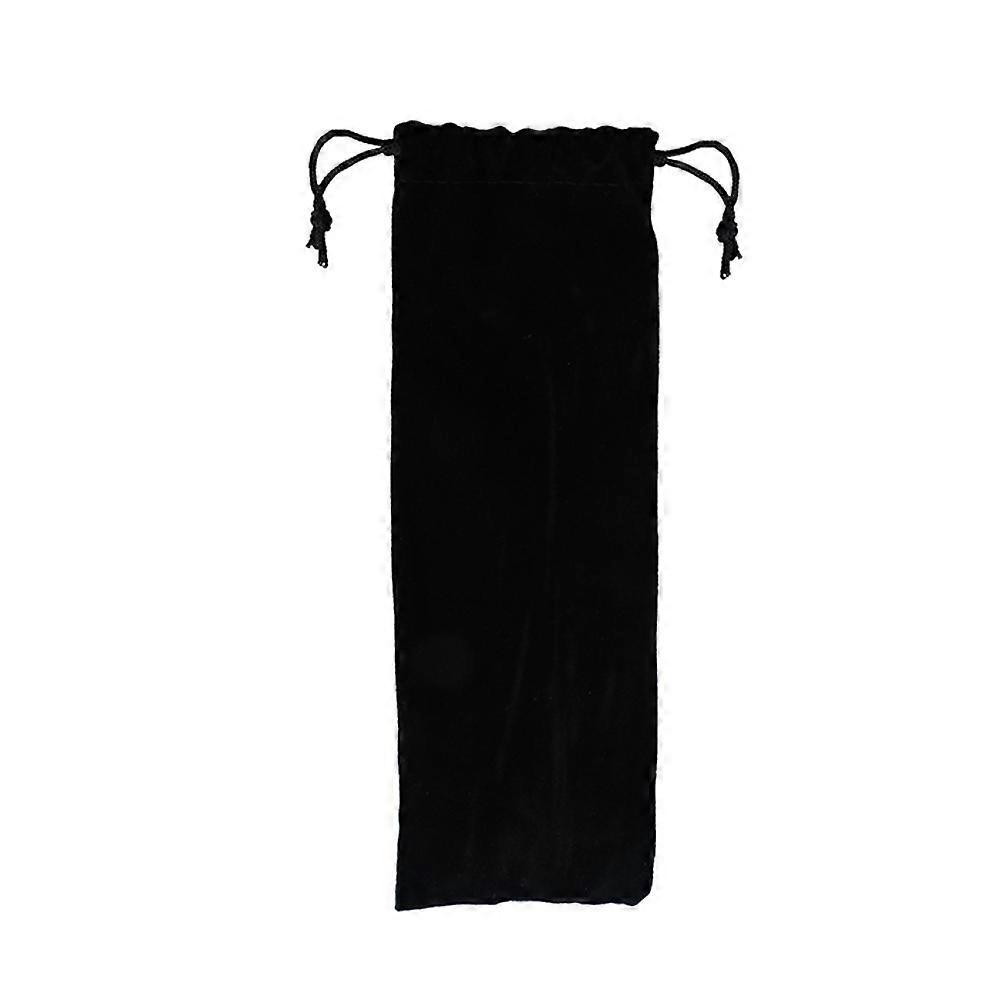 Stück Schwarzer Flanellbeutel Mit Edelstahl-trinkhalmen, Praktische Aufbewahrungstasche Für Trinkhalme, Besteck, Gabel Und Löffel (schwarz)-black
