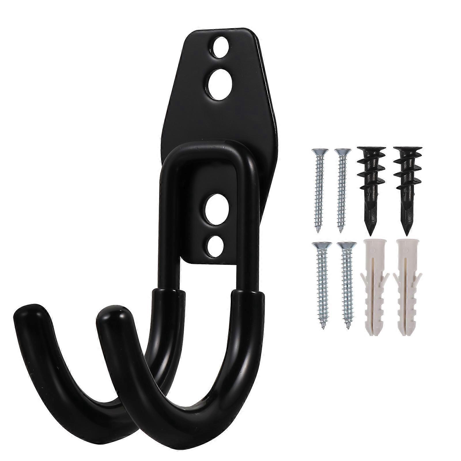 Stück Schwerlast-eisenhaken Wasserrohrhaken Schlauchorganisator Hängehalterung Für Garten Und Haushalt (schwarz)-12.00x6.50x3.50cm-black