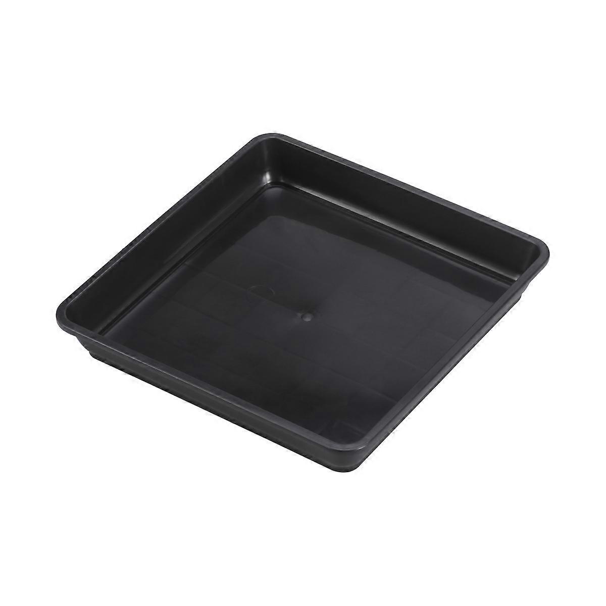 10 Quadratische Untersetzer Für Pflanzentöpfe, Robuste Tropfschalen Für Den Innenbereich, Schwarz, 13 Cm-15.00x15.00x2.80cm-black