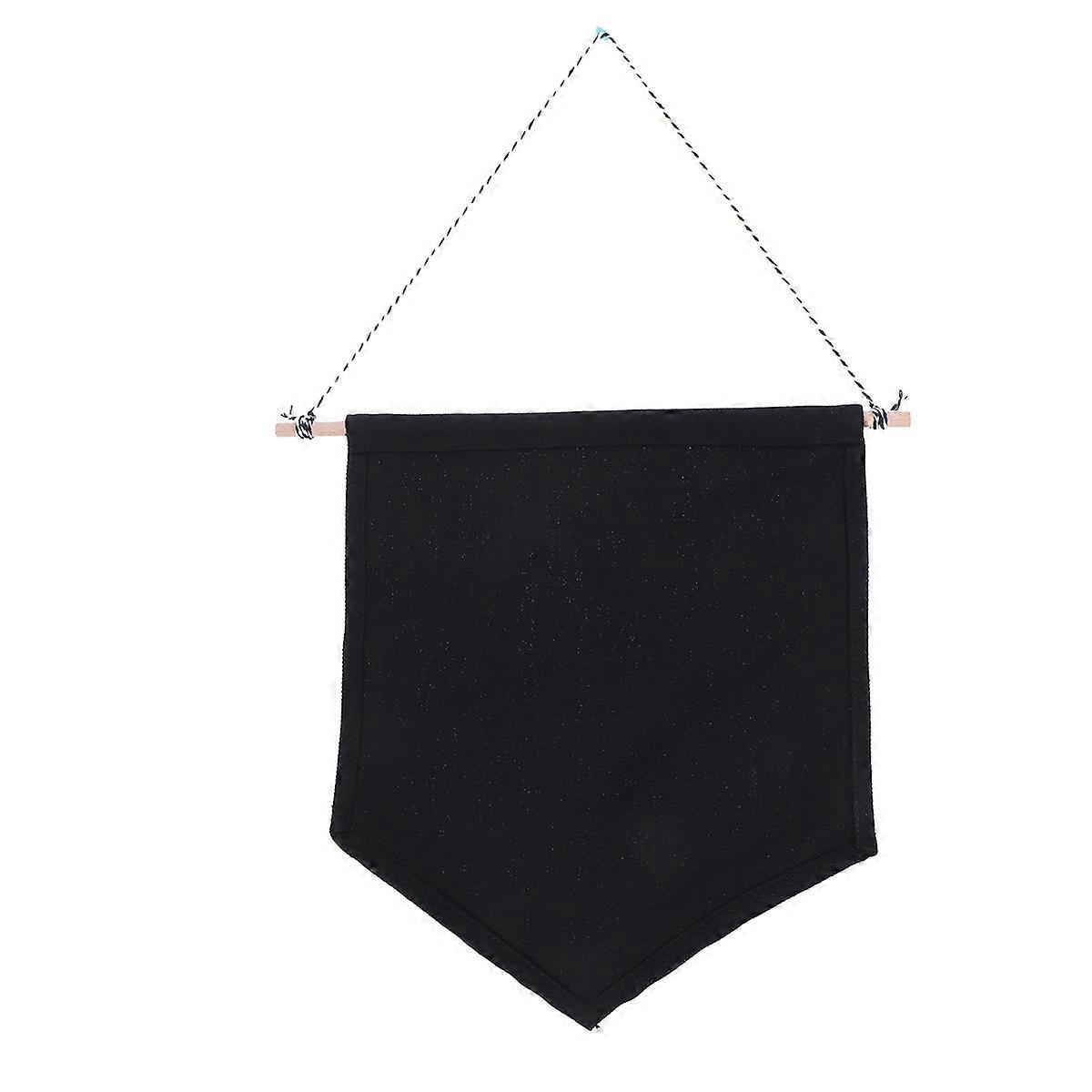Pin-display-wimpelbanner, Emaille-anstecknadel, Flagge, Schlichte, Leere Leinwand-wandbanner (schwarz/m)-black