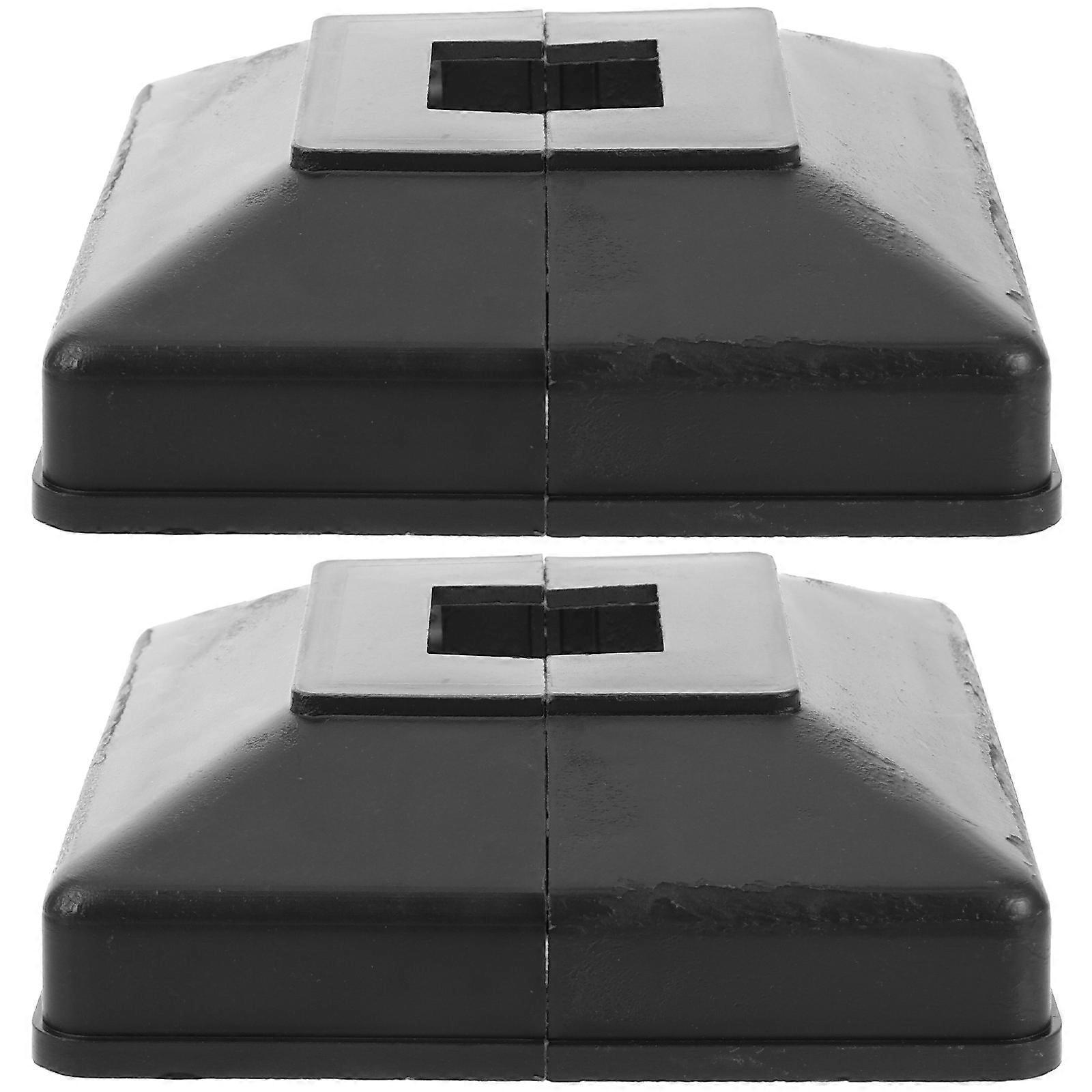 Stück Säulenverkleidung Für Veranda-lichtpfostenkappe, Geteilte Pfostenabdeckung, Pfostenverkleidungszubehör-8.80x8.80x3.00cm-black