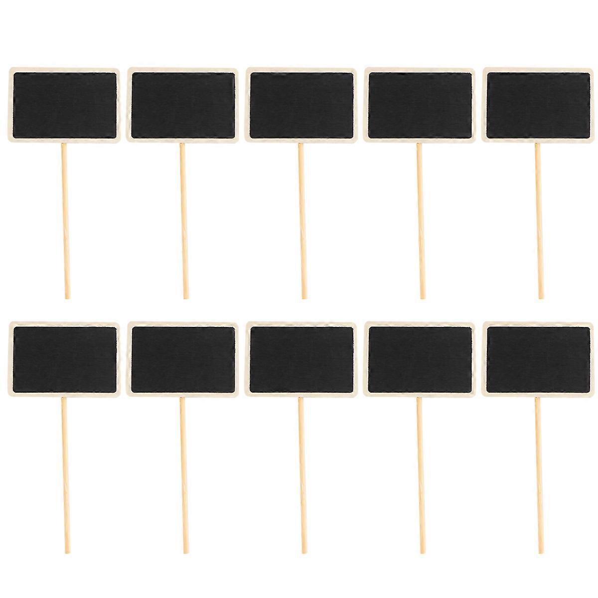 20 Stück Mini-holztafelaufsätze, Kreative Kreidetafeln, Gartenschilder, Blumen- Und Pflanzenetiketten, Gartenmarkierungen, Hochzeitsfeiern-17.00x8.00x0.25cm-black