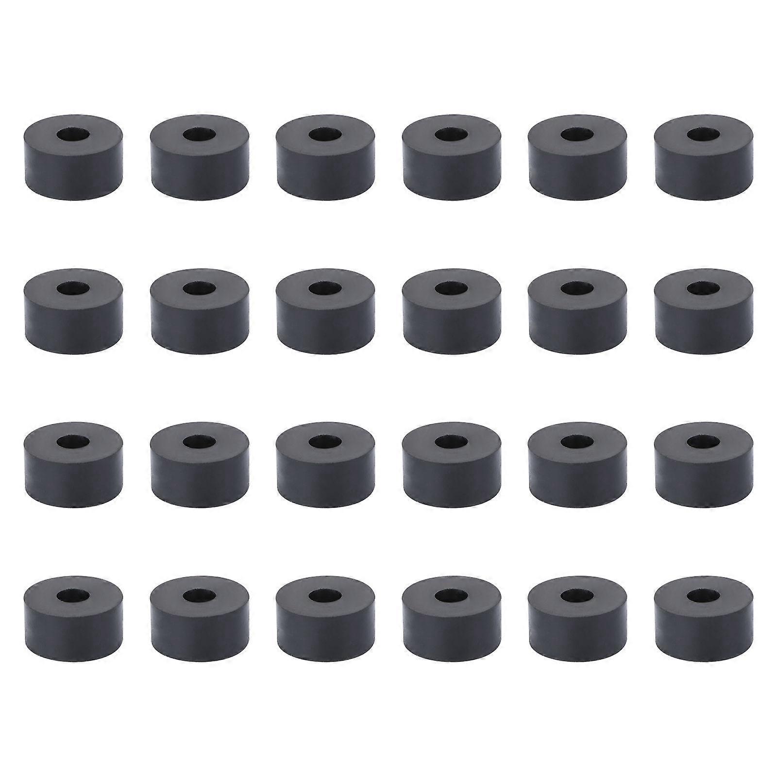 24 Stück Tragbare Blumentopf-fußschoner, Runde Gummimatten Zur Stoßdämpfung, Mehrzweck-unterlage Für Moderne Keramik-blumentöpfe (schwarz)-3.00x3.00x1.50cm