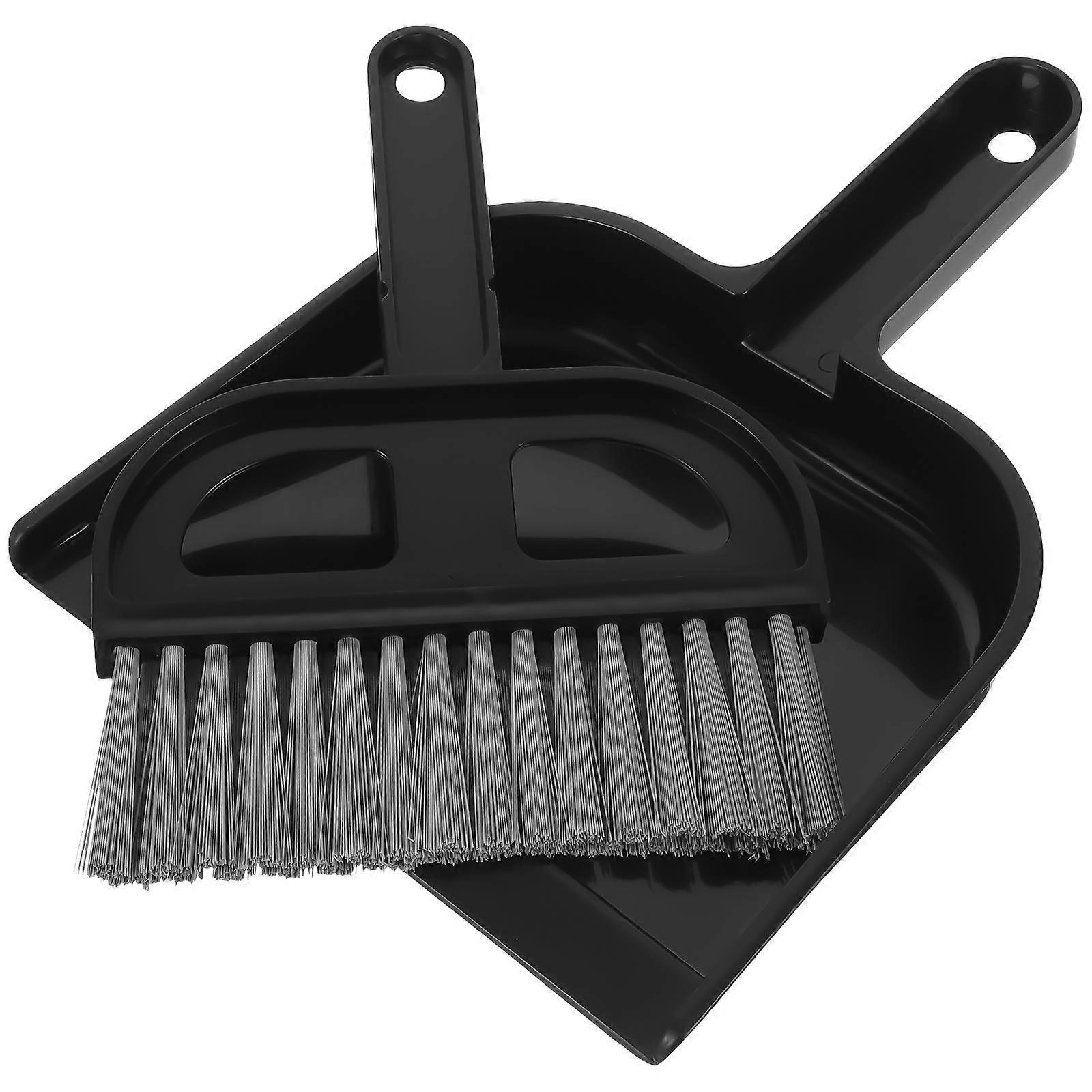 Mini-tischreinigungsbürste, Kleiner Besen Und Kehrschaufel-set (schwarz)-19.50x16.00x2.00cm-black