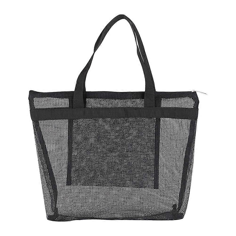 Tragbare Netztasche, Tragbare Duschtasche, Mehrzweck-waschtasche (schwarz)-38.00x28.00x10.00cm-black