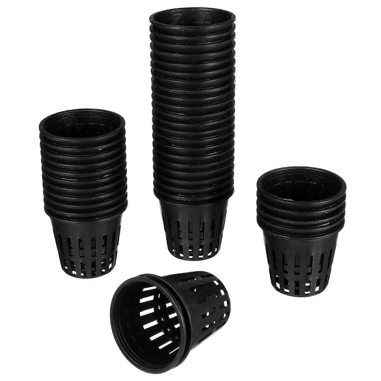 40 Stück Pflanznetzbecher Für Hydroponische Pflanzen, Kunststoff-netzbecken, Pflanzgefäße Für Sukkulenten, Kakteen, Blumenhalter (schwarz)-40pcs-black