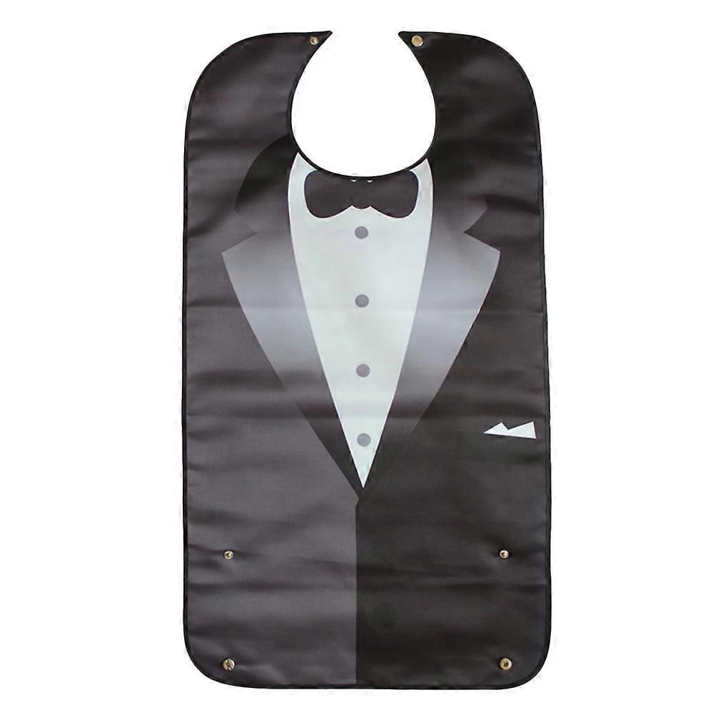 Lätzchen Für Erwachsene, Wasserdichte Schürze, Waschbares Speicheltuch, Patientenkleidungsschutz (schwarz)-86x46cm-black