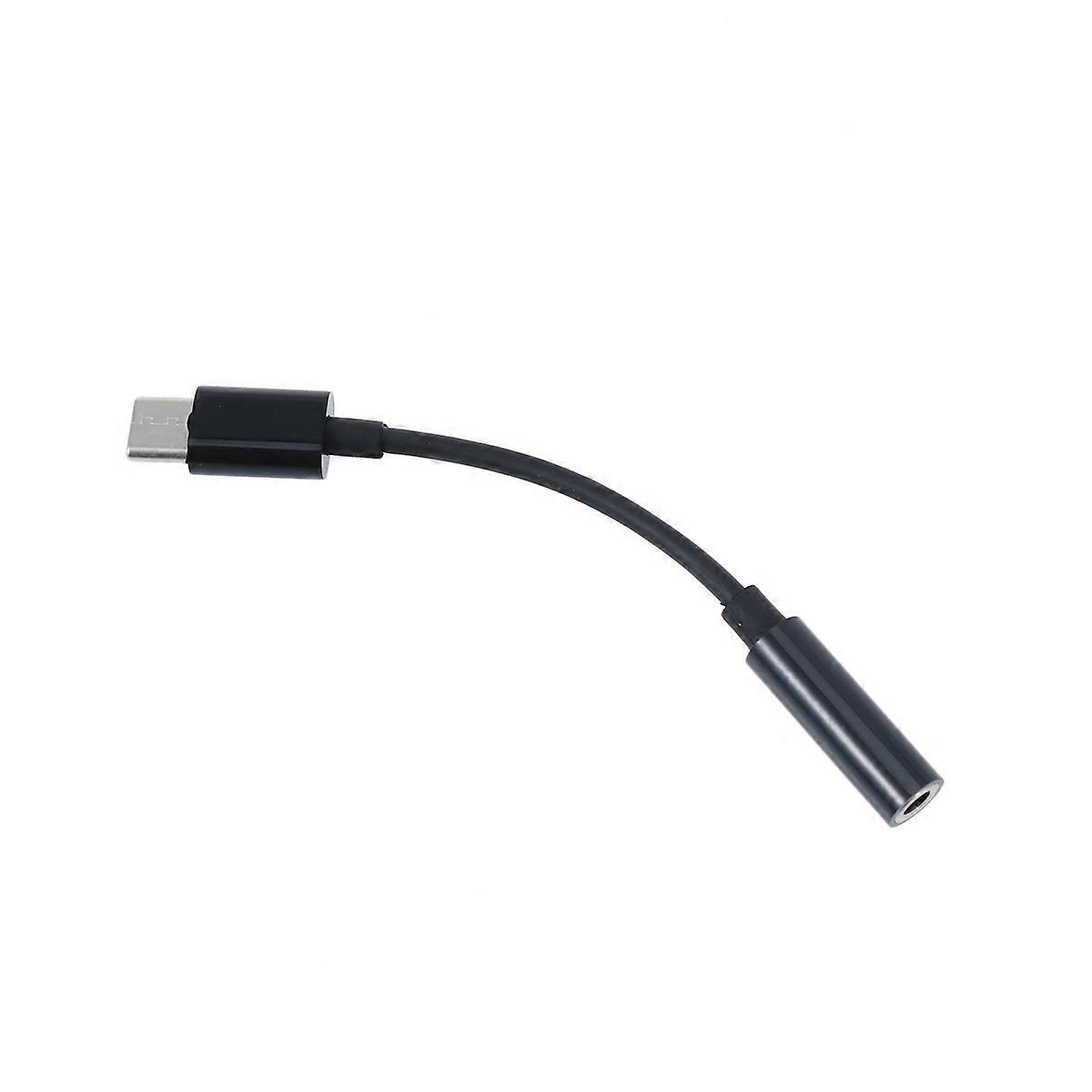 Stück Usb-c-auf-3,5-mm-kopfhörerkabel-adapter Usb 3.1 Typ C Usb-c-stecker Auf 3,5-mm-aux-audiobuchse (schwarz)-m-black