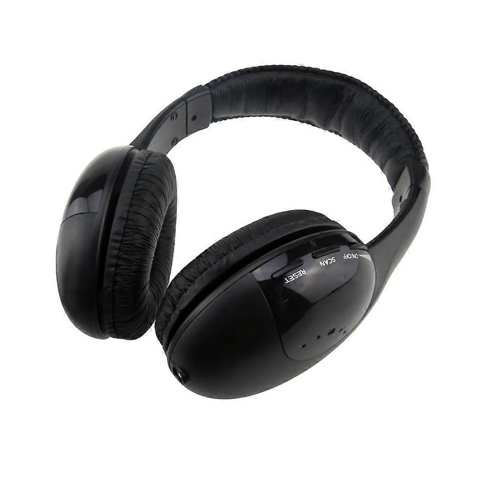 Mh-2001 Multifunktions-stereo-funkkopfhörer Mit Mikrofon Und Fm-radio Für Mp3-player, Pc, Tv, Audio, Telefone (schwarz)-black