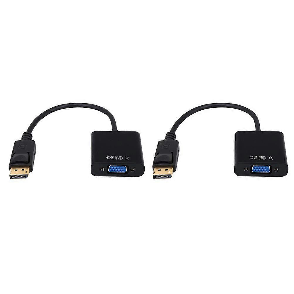 Stück Praktischer Displayport-zu-vga-konverter Projektor Tv Led-display 1080p Dp Zu Vga Adapterkabel (schwarz)-black