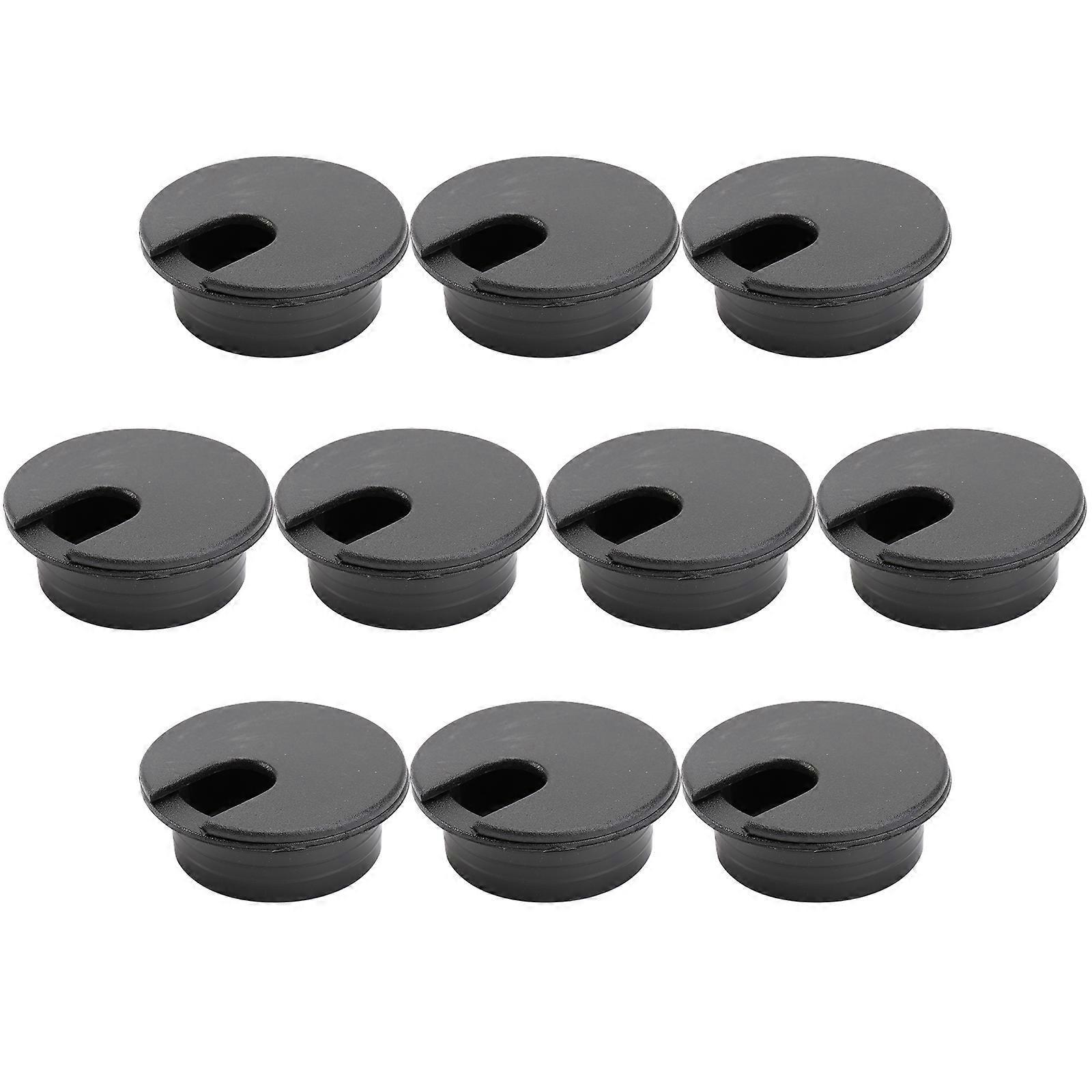 10 Stück 35 Mm Computertisch-kabelaufwicklungs-ausführungsabdeckung, Desktop-gewindebox, Kabelkanalabdeckung Für Heimbüro (schwarz)-10pcs-black