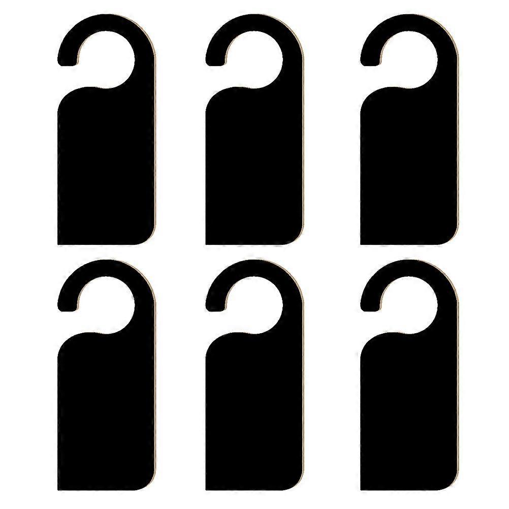 Stück Kreative Mini-doppelseiten-tafel-türknaufhänger, Etiketten, Tafel-nachrichtentafel, Hotelschild-dekorationsanhänger-black