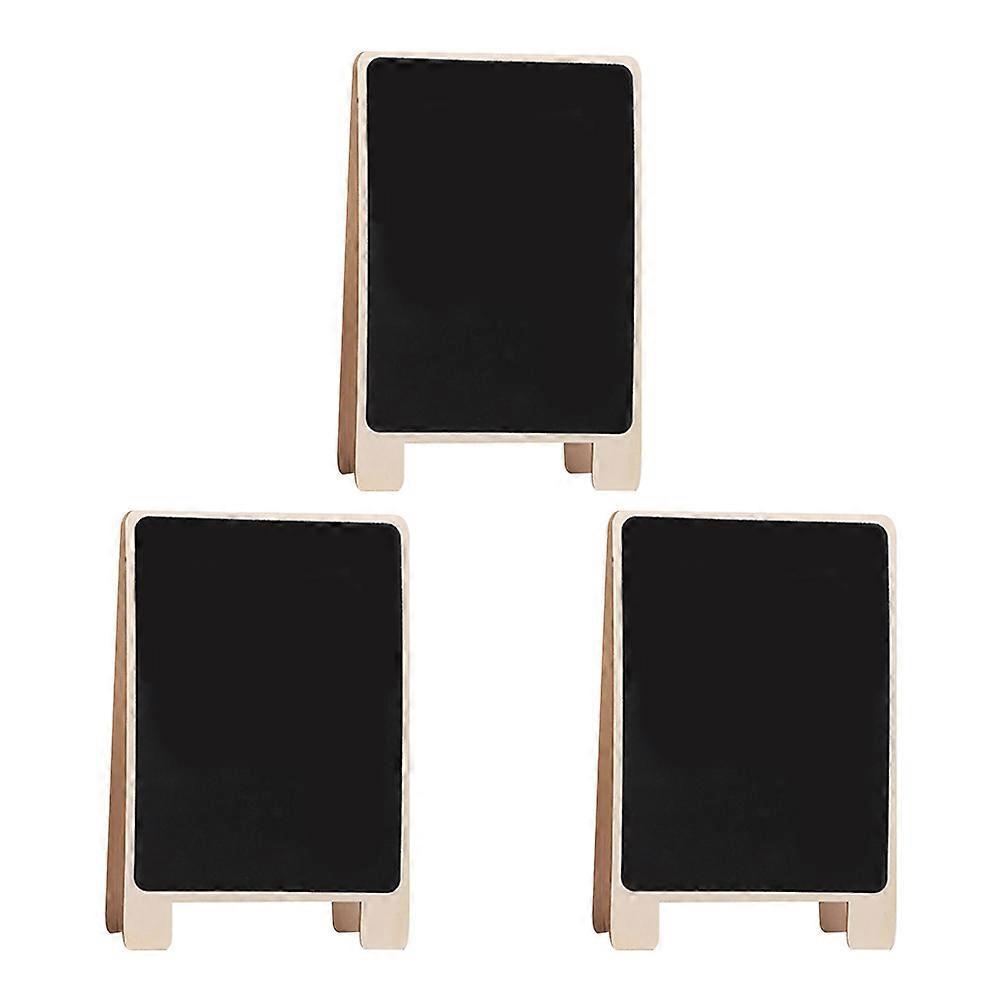 3-teiliges Set Aus Zedernholz-werbetafeln, Stehenden Memotafeln, Schreibtafeln Aus Holz (schwarz)-30.00x20.00x1.00cm-black