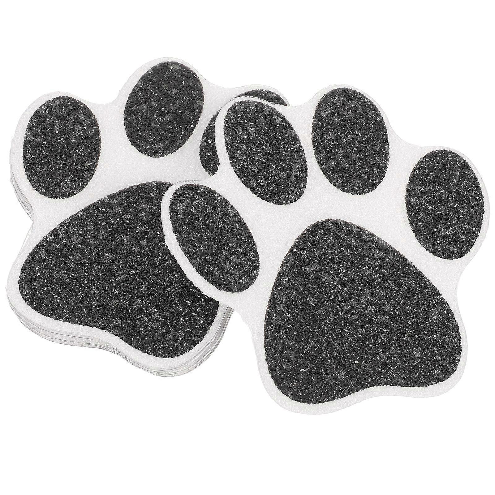 10 Stück Pfoten-badewannenaufkleber, Selbstklebende Boden- Und Wandaufkleber-9.9x9.5cm-black