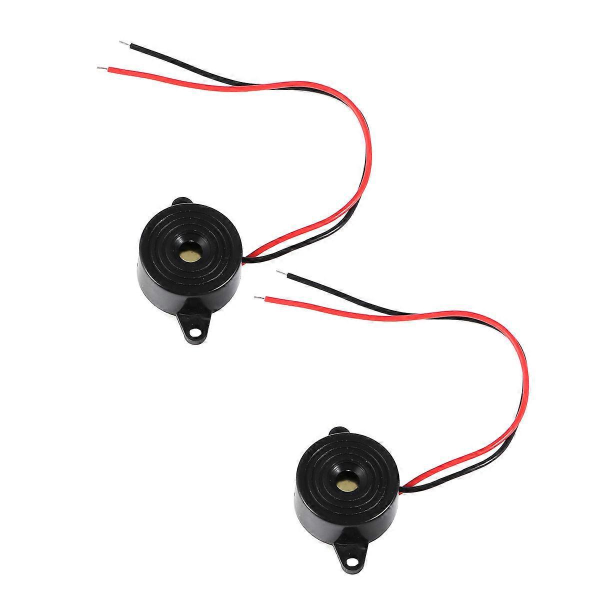 Stück Dc 3-24v 85db Kleine Gekapselte Piezo-elektronik-summer-alarmgeräte Mit Kabeln (schwarz)-2.20x2.20x1.00cm-black