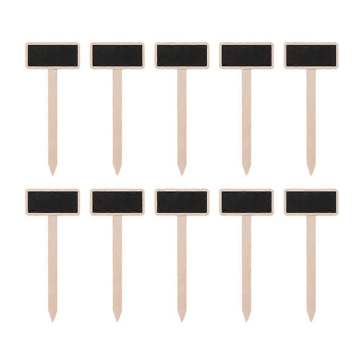 40 Mini-holztafeln, Kreative Dekorationen Für Garten, Blumen Und Pflanzen, Topfanhänger, Heimdekorationen-14.5x6-black