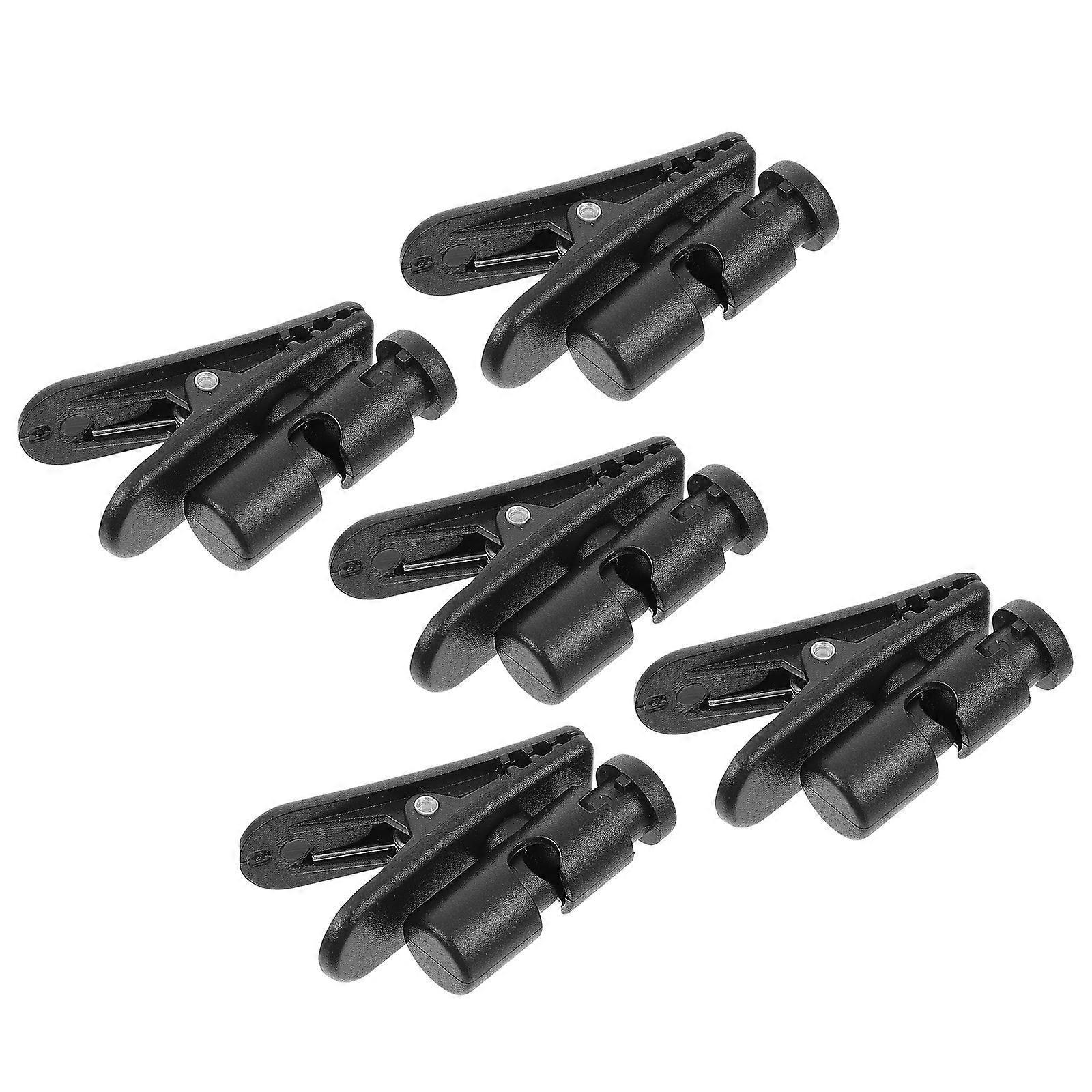 5 Stück Tragbare Kopfhörerclips, Mikrofonkabelclips, Headset-clips (schwarz)-4x2x1cm-black