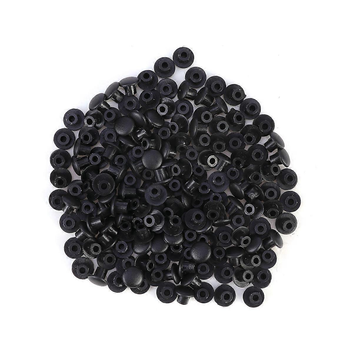 100 Stück 5 Mm Scharnierschraubenabdeckungen, Dekorative Scharnierabdeckungen Für Schubladen, Fenster, Schränke Und Türen (schwarz)-0.70x0.50x0.60cm-black
