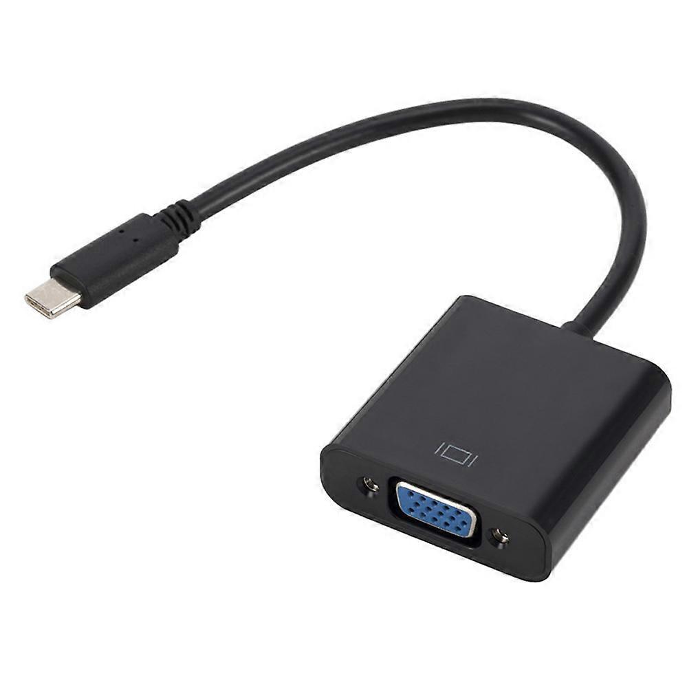 Robustes Usb 3.1-adapterkabel Mit Usb-c-stecker Auf Vga-buchse (full 1080p) Für Fernseher, Projektoren Und Monitore (schwarz)-m-black