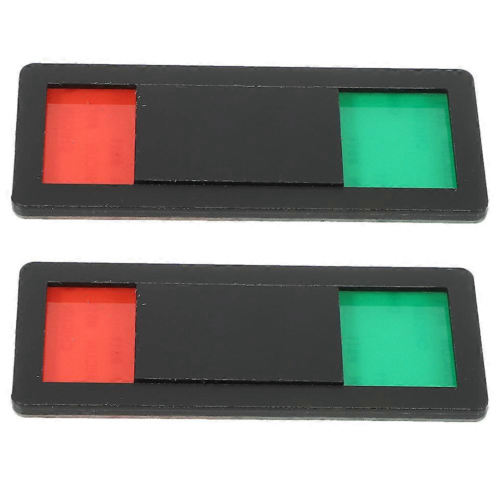 Stück Toilettentür-schild „frei/belegt“, Robustes Toilettenschild-7.00x3.00x0.50cm-black