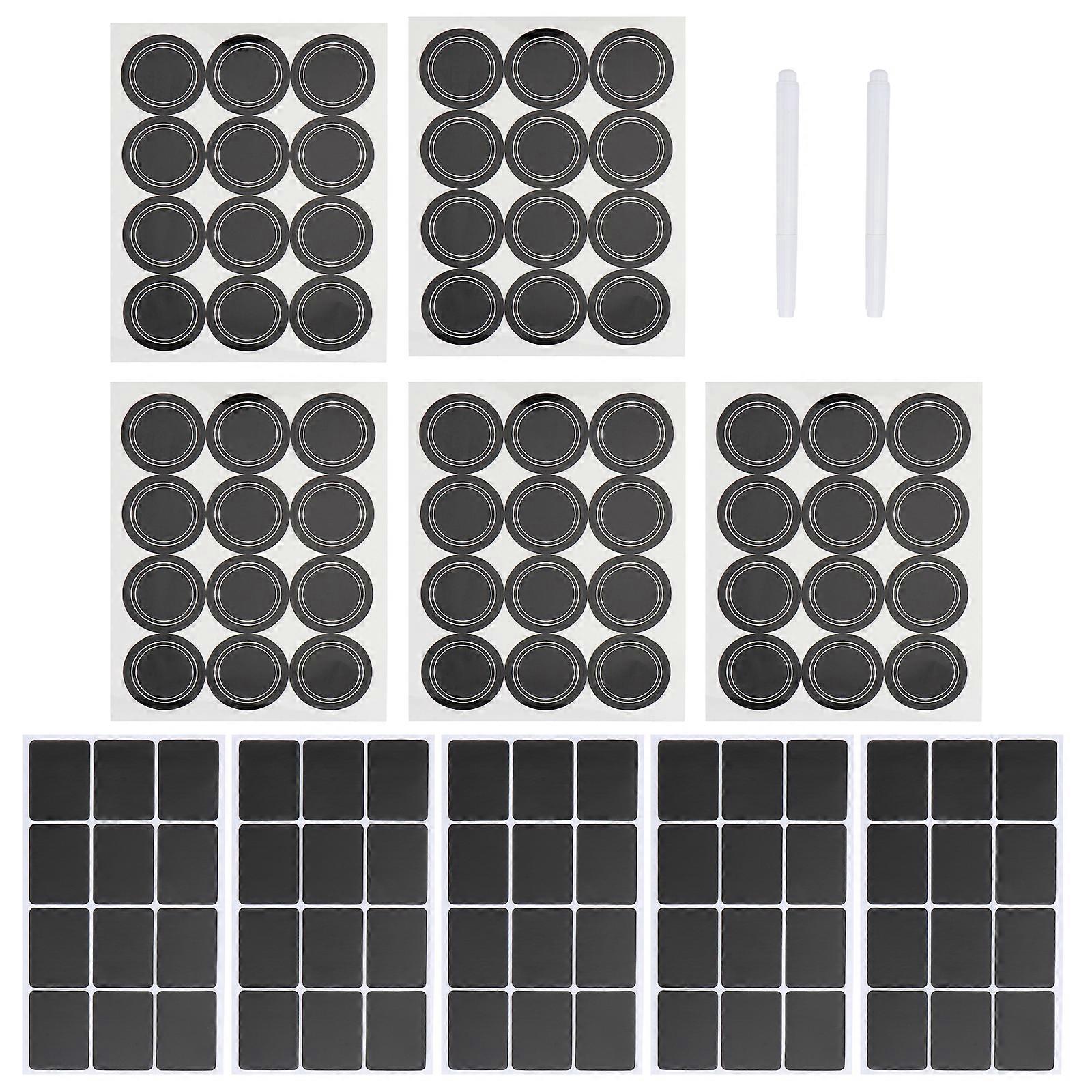 1 Set Aufbewahrungsetiketten, Flaschen- Und Dosenaufkleber, Wasserfeste Aufkleber (schwarz)-17x10cm-black