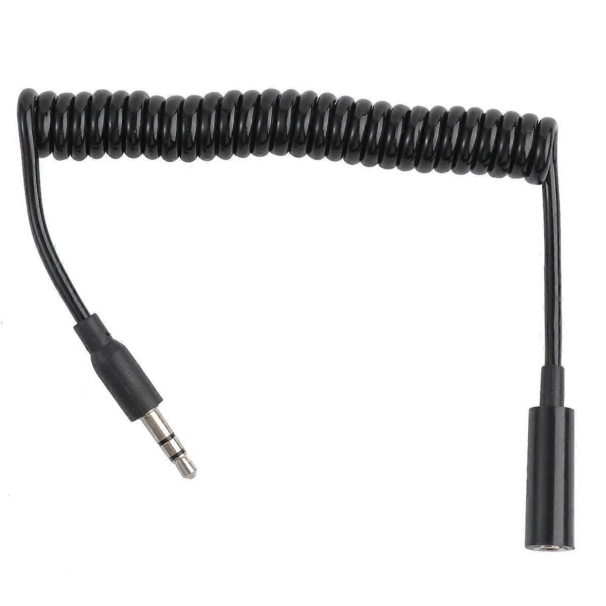 3,5-mm-klinkenstecker Auf Klinkenbuchse, Kopfhörer-verlängerungskabel, Ausziehbares, Flexibles Spiralkabel, Tragbares 1-m-audiokabel (schwarz)-1001.5cm-black