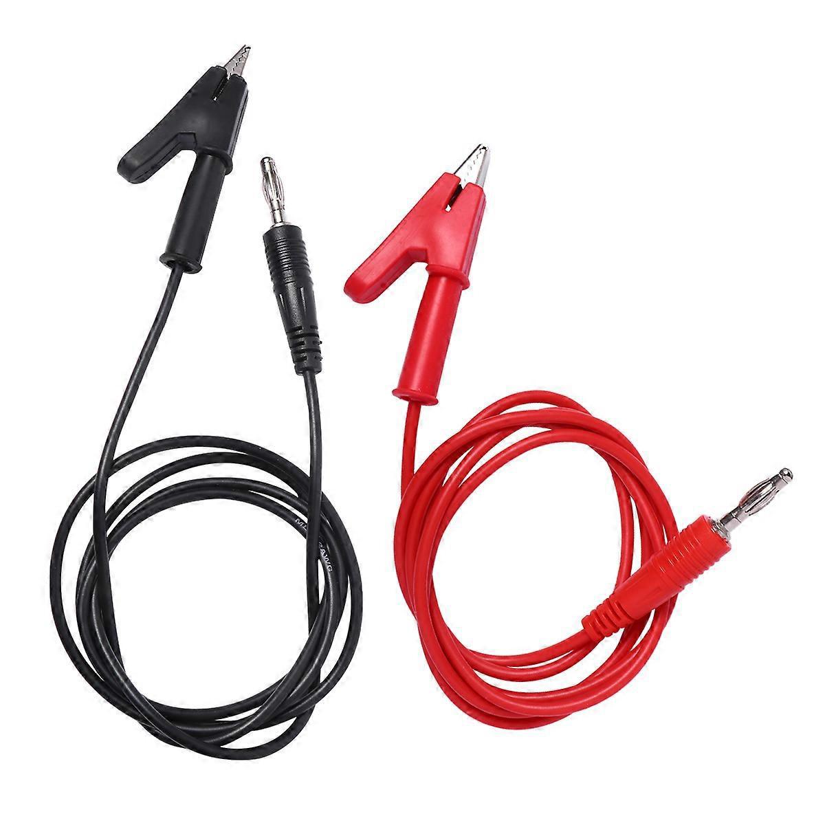 Stück Testleitung Kupfer Bananenstecker Auf Krokodilklemme Testsonden-anschlusskabel Für Elektrolabore (rot/schwarz)-1002.3cm