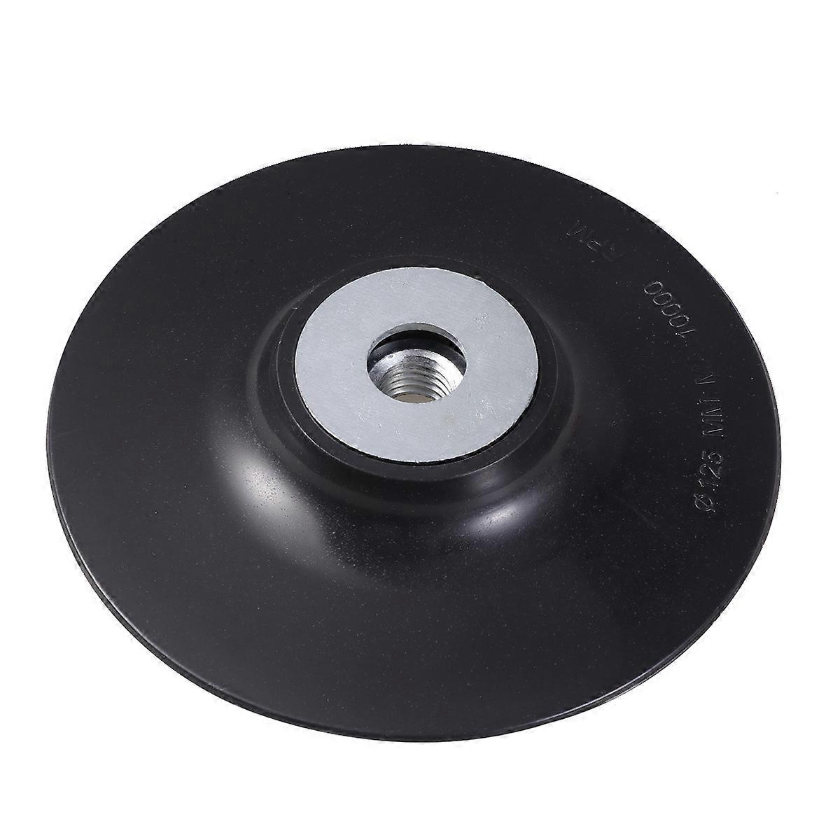 Zoll 125 Mm Stahl-schleifscheiben, Schleifscheibendichtung, Gummipad, Schleifpapier-schleifscheiben, Stahl-schleifpapier-klebeschale, 14 Löcher (schwarz)-black