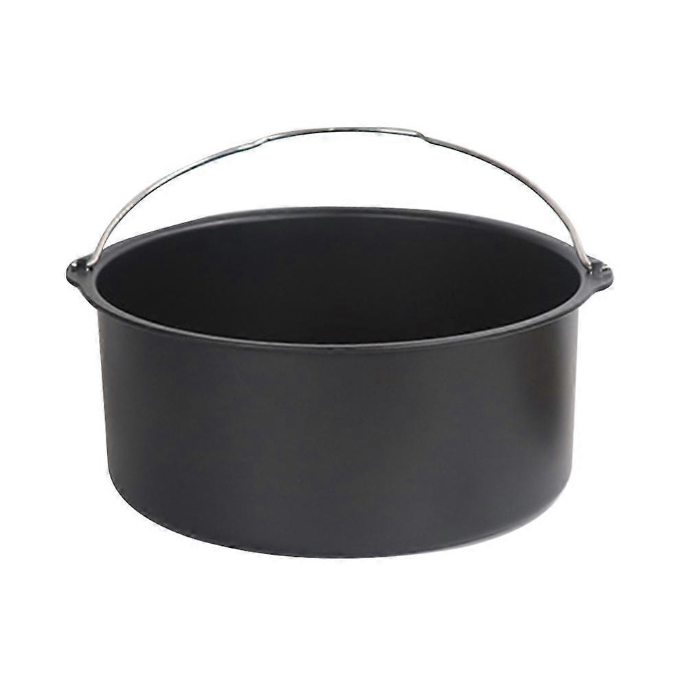 Stück Kuchenkorb Airfryer Zubehör Backwerkzeug Küchengerät Für Kuchenform Dessert (schwarz 7 Zoll)-17.717.7 Cm-black