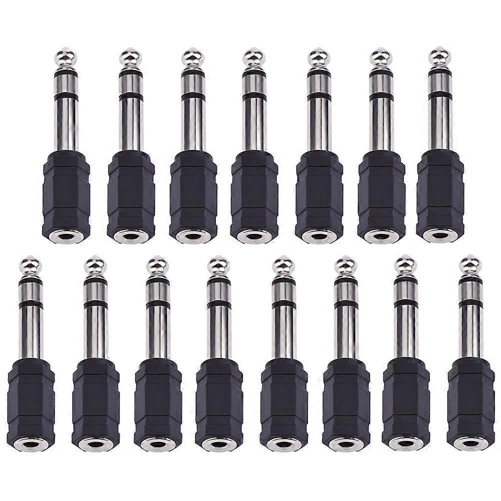 15 Stück 6,5 Mm Auf 3,5 Mm Klinkenstecker Audio-soundmixer Mikrofonanschluss Konverter Adapterstecker Für Mischpulte (schwarz)-5.00x1.50x0.30cm-black