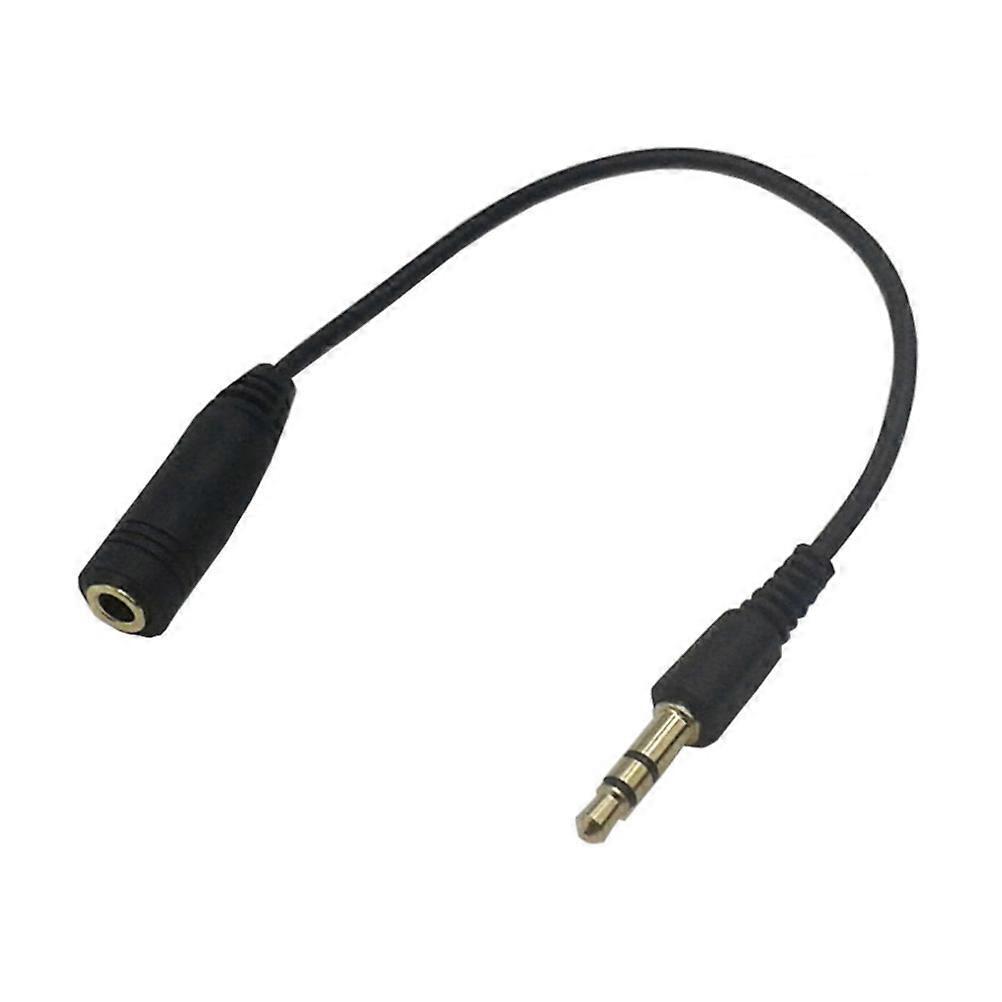 17 Cm Langes 3,5-mm-stereo-kopfhörer-verlängerungskabel (stecker Auf Buchse, Schwarz)-m