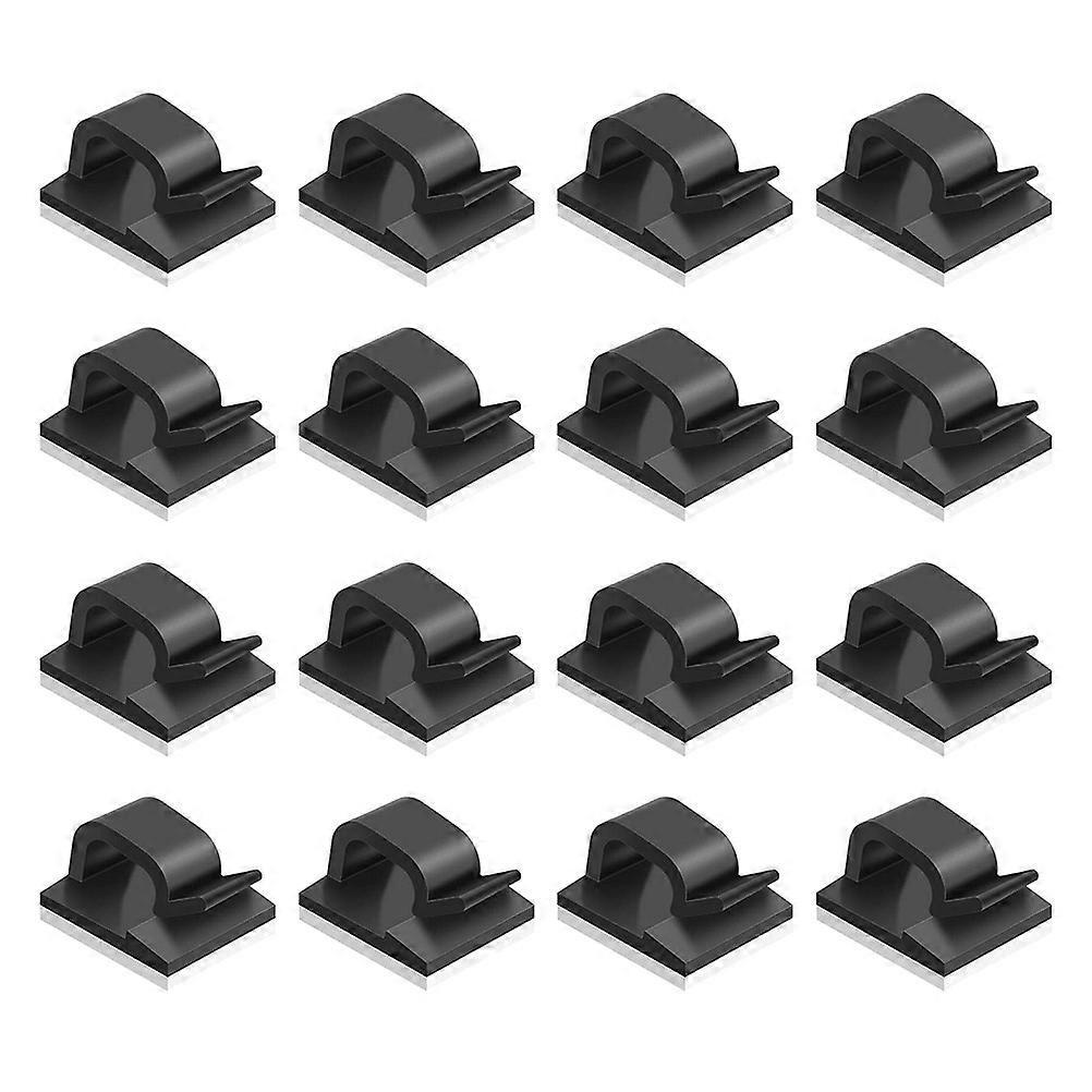 200 Stück Schreibtisch-kabelorganisatoren, Selbstklebende Kabelhalter, Kabelmanagement (schwarz)-2.00x1.30x0.90cm-black