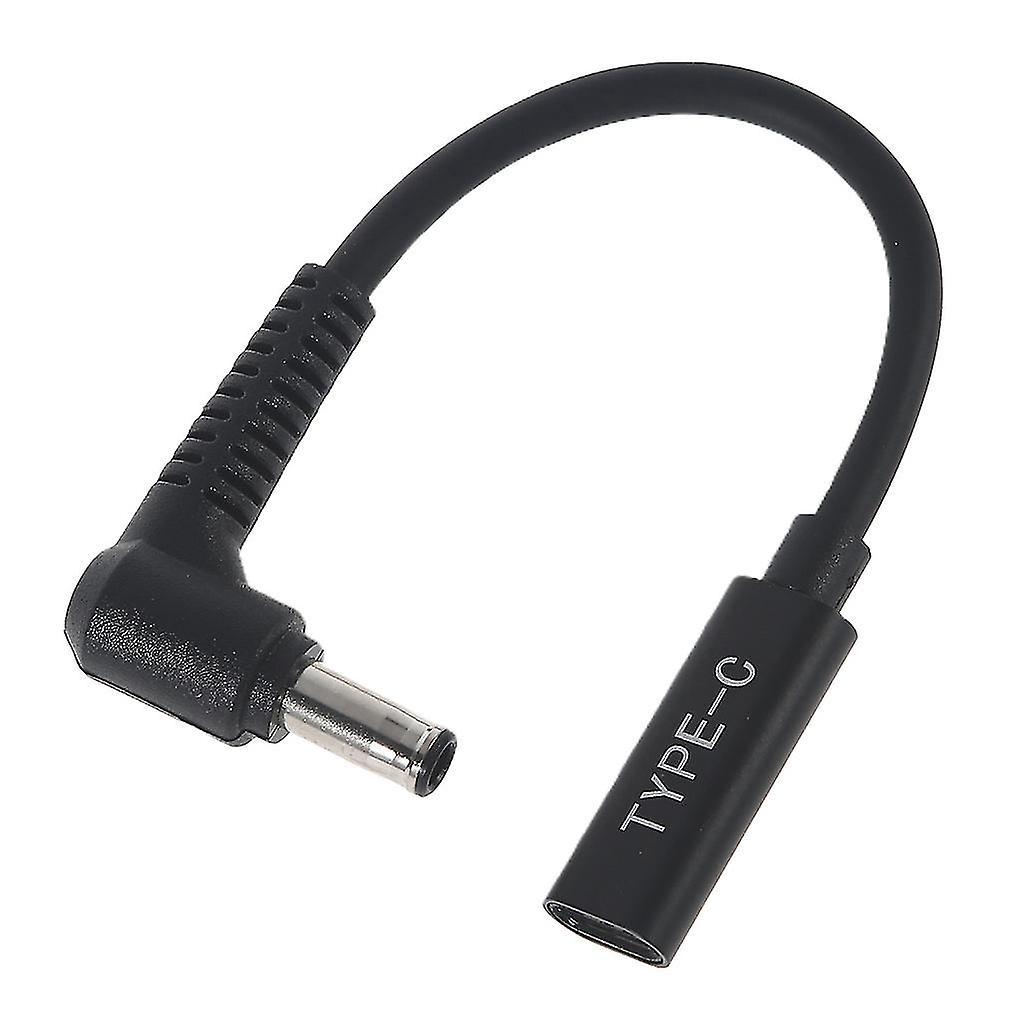 Schwarzes Typ-c-buchse Auf Dc 5,0 X 1,0 Mm 20-v-laptop-ladekabel